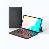 Galaxy Tab S11 Zore Border Keyboard Bluetooh Bağlantılı Standlı Klavyeli Tablet Kılıfı Siyah