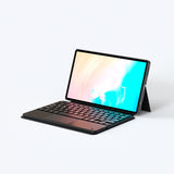 Galaxy Tab S11 Zore Border Keyboard Bluetooh Bağlantılı Standlı Klavyeli Tablet Kılıfı Siyah