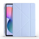 Galaxy Tab S6 Lite P610 Kılıf Zore Tri Folding Kalem Bölmeli Standlı Kılıf Lacivert