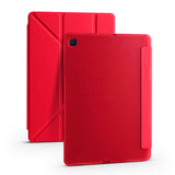 Galaxy Tab S6 Lite P610 Kılıf Zore Tri Folding Kalem Bölmeli Standlı Kılıf Kırmızı