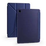 Galaxy Tab S6 Lite P610 Kılıf Zore Tri Folding Kalem Bölmeli Standlı Kılıf Lacivert