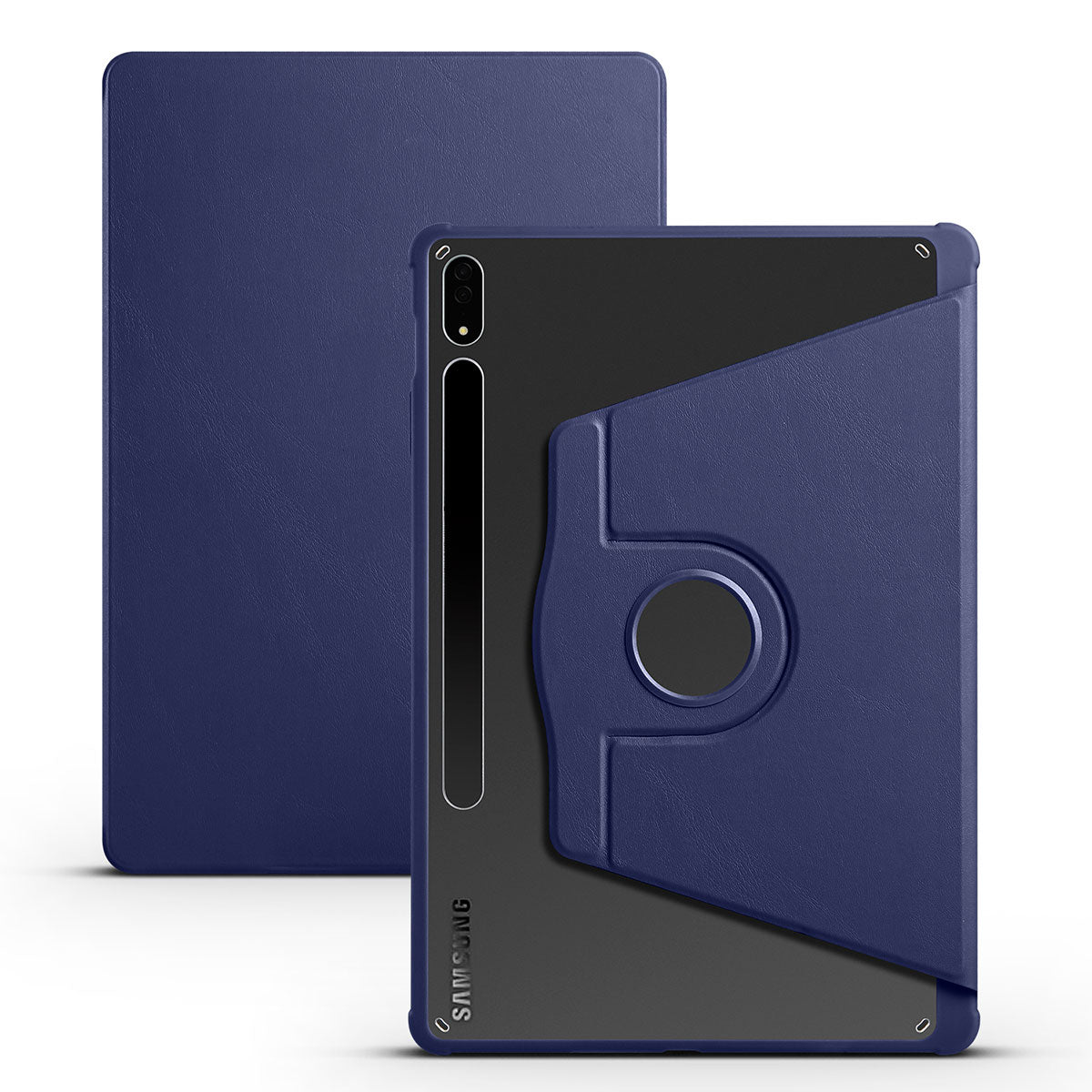 Galaxy Tab S7 FE LTE (T737-T736-T733-T730) Kılıf Zore Termik Kalem Bölmeli Dönebilen Standlı Kılıf Koyu Yeşil