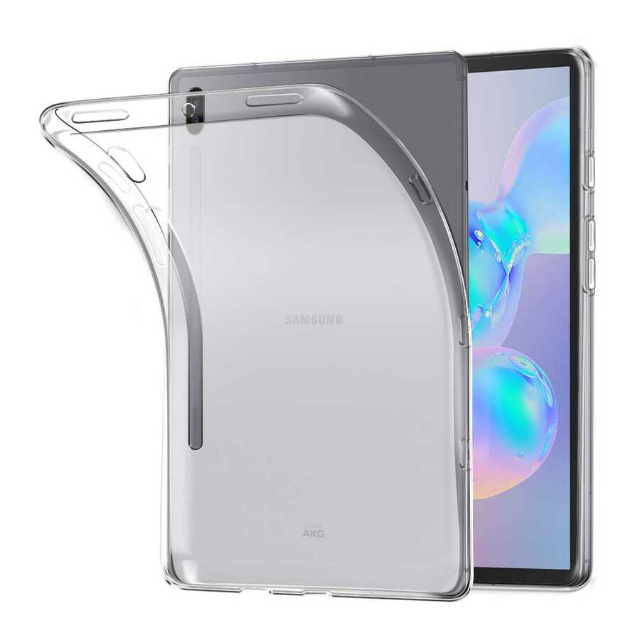 Galaxy Tab S7 Plus T970 Kılıf Zore Tablet Süper Silikon Kapak Renksiz