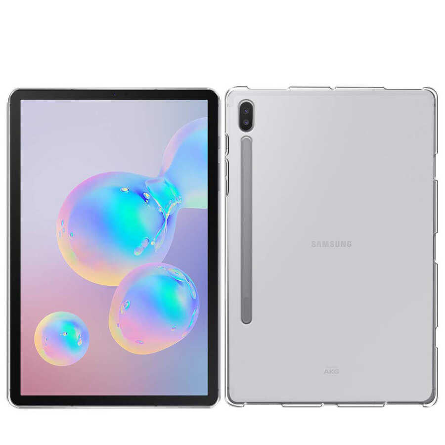 Galaxy Tab S7 Plus T970 Kılıf Zore Tablet Süper Silikon Kapak Renksiz