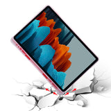 Galaxy Tab S7 Plus T970 Kılıf Zore Tri Folding Kalem Bölmeli Standlı Kılıf Kırmızı