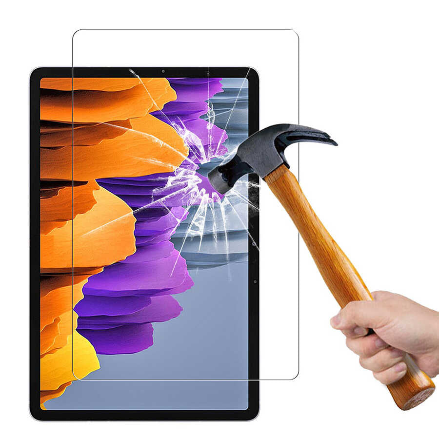 Galaxy Tab S7 Plus T970 Zore Tablet Temperli Cam Ekran Koruyucu Renksiz