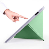 Galaxy Tab S7 T870 Kılıf Zore Tri Folding Kalem Bölmeli Standlı Kılıf Mor
