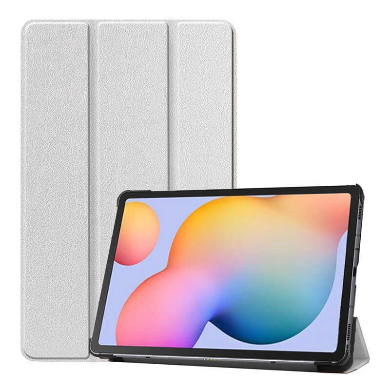 Galaxy Tab S7 T870 Zore Smart Cover Standlı 1-1 Kılıf Gri