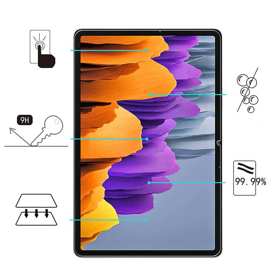 Galaxy Tab S7 T870 Zore Tablet Temperli Cam Ekran Koruyucu Renksiz