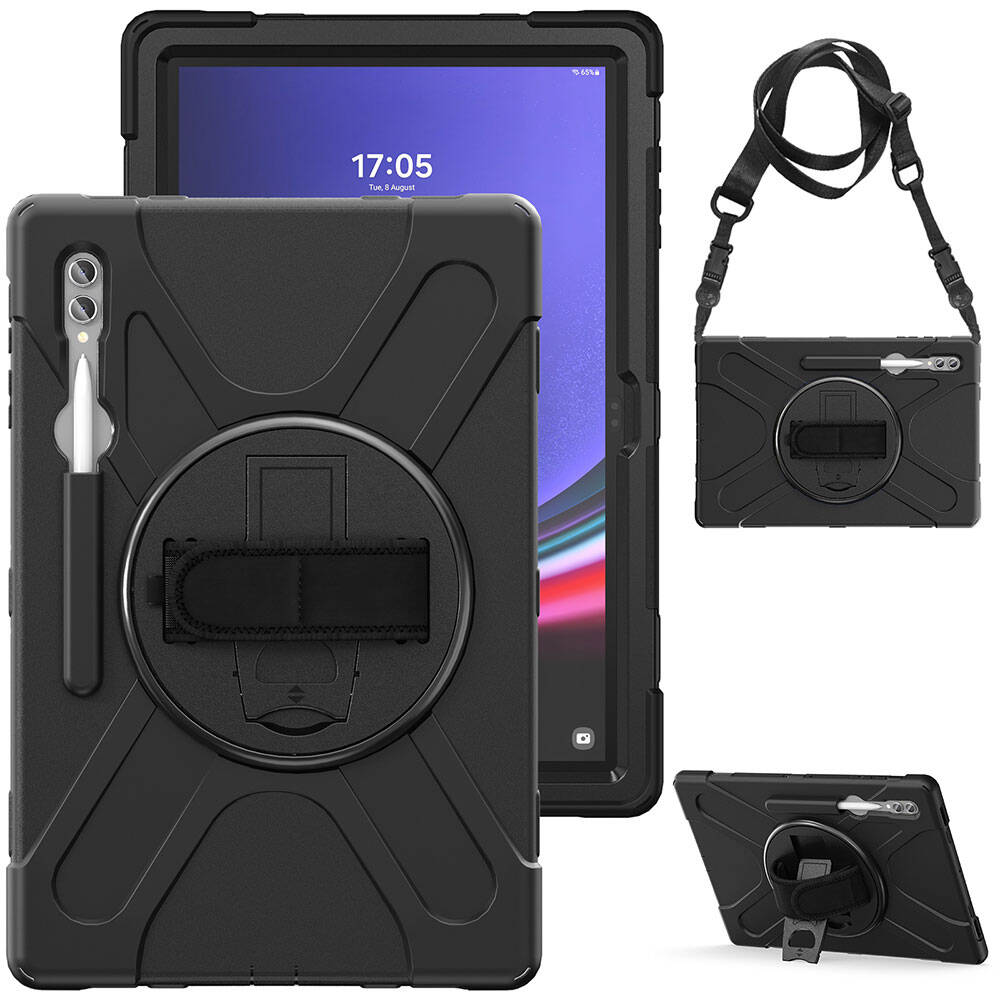 Galaxy Tab S8 Ultra Zore Defender Tablet Silikon Siyah