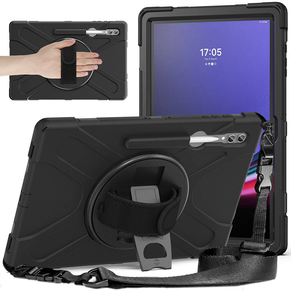 Galaxy Tab S8 Ultra Zore Defender Tablet Silikon Siyah
