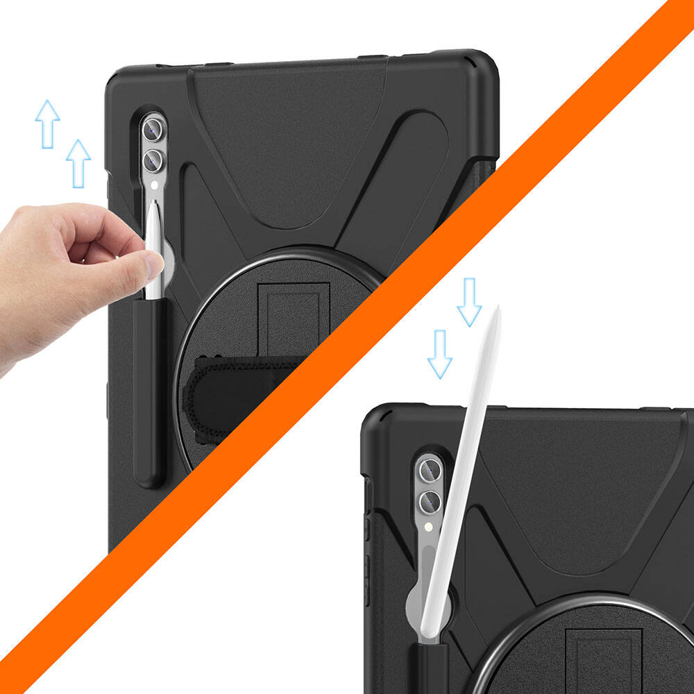 Galaxy Tab S8 Ultra Zore Defender Tablet Silikon Siyah