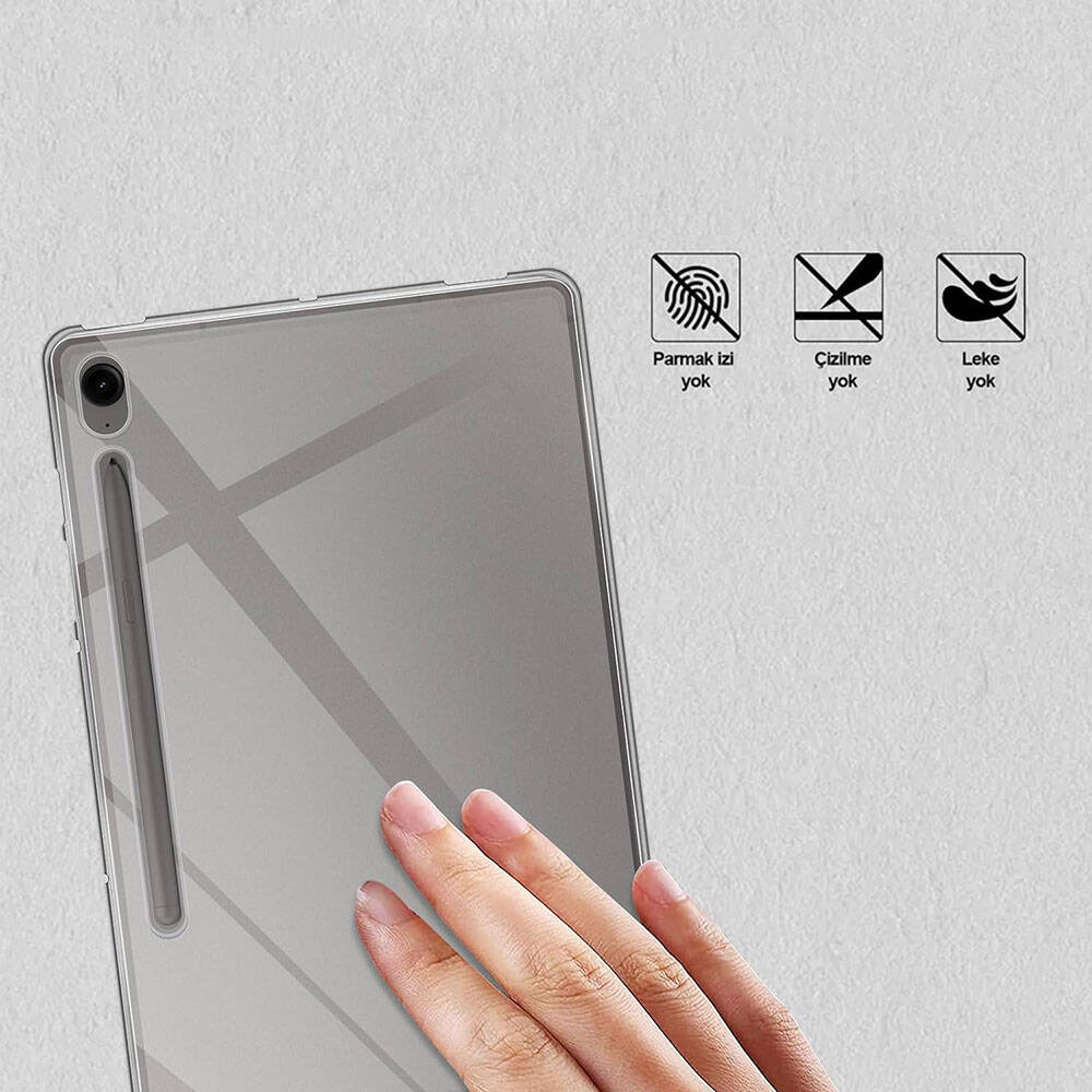 Galaxy Tab S9 FE Kılıf Zore Tablet Süper Silikon Kapak Renksiz