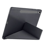 Galaxy Tab S9 FE Kılıf Zore Tri Folding Kalem Bölmeli Standlı Kılıf Siyah