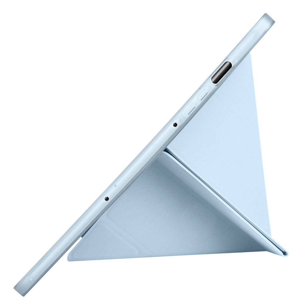 Galaxy Tab S9 FE Kılıf Zore Tri Folding Kalem Bölmeli Standlı Kılıf Açık Yeşil