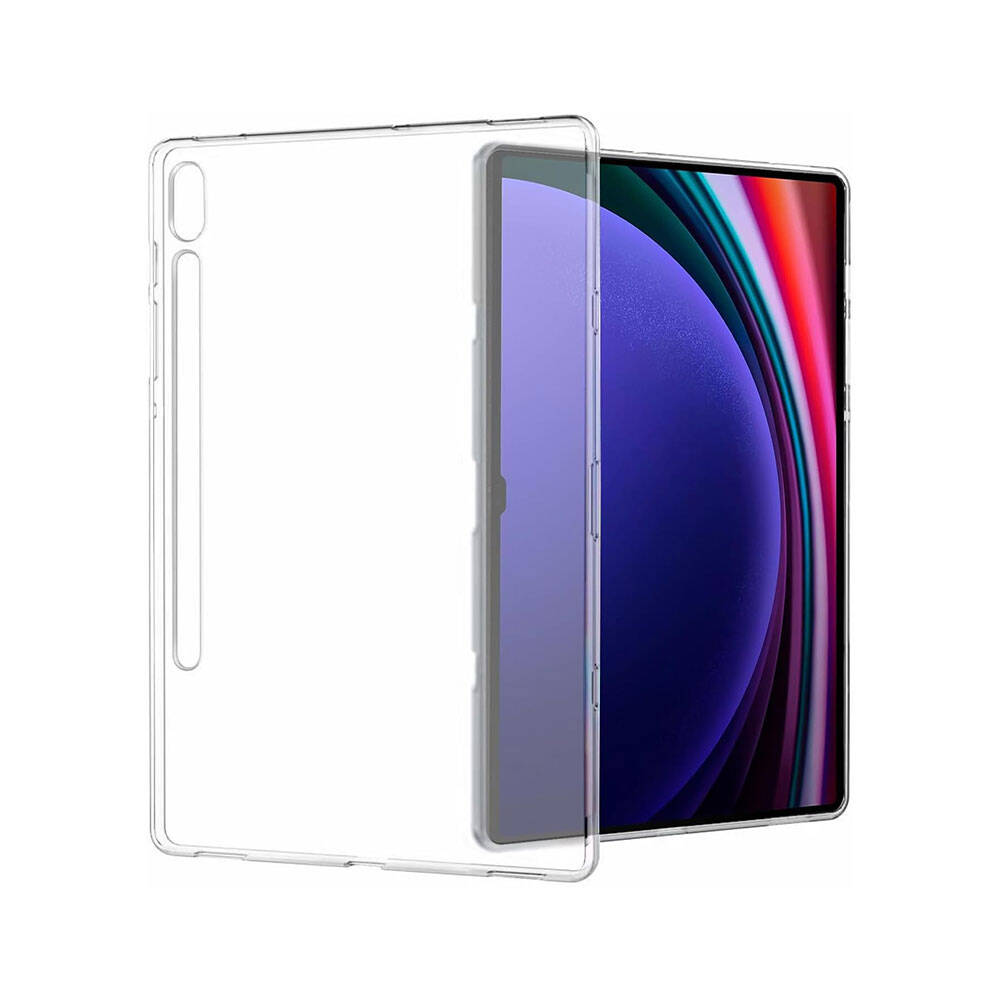 Galaxy Tab S9 FE Plus Kılıf Zore Tablet Süper Silikon Kapak Renksiz