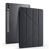 Galaxy Tab S9 FE Plus Kılıf Zore Tri Folding Kalem Bölmeli Standlı Kılıf Kırmızı