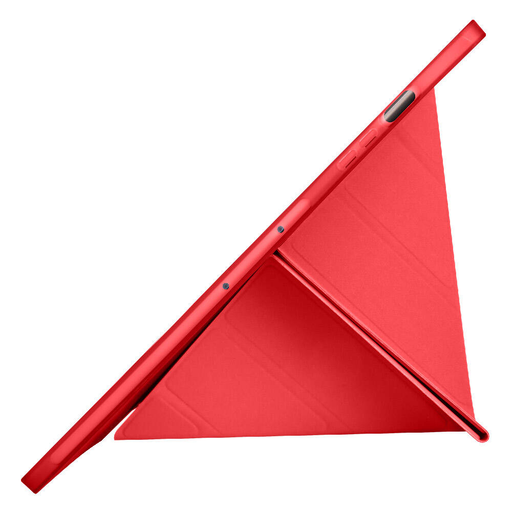 Galaxy Tab S9 FE Plus Kılıf Zore Tri Folding Kalem Bölmeli Standlı Kılıf Mor