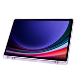 Galaxy Tab S9 FE Plus Kılıf Zore Tri Folding Kalem Bölmeli Standlı Kılıf Mor
