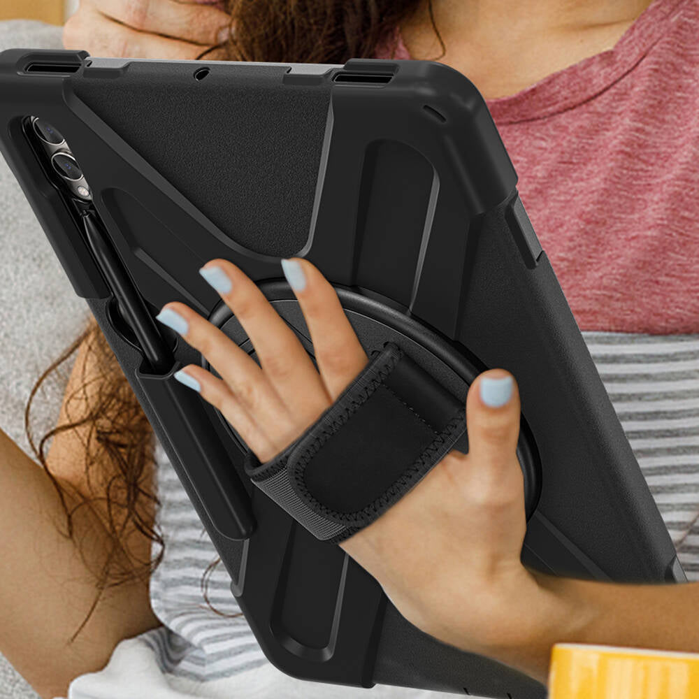 Galaxy Tab S9 FE Plus Zore Defender Tablet Silikon Siyah