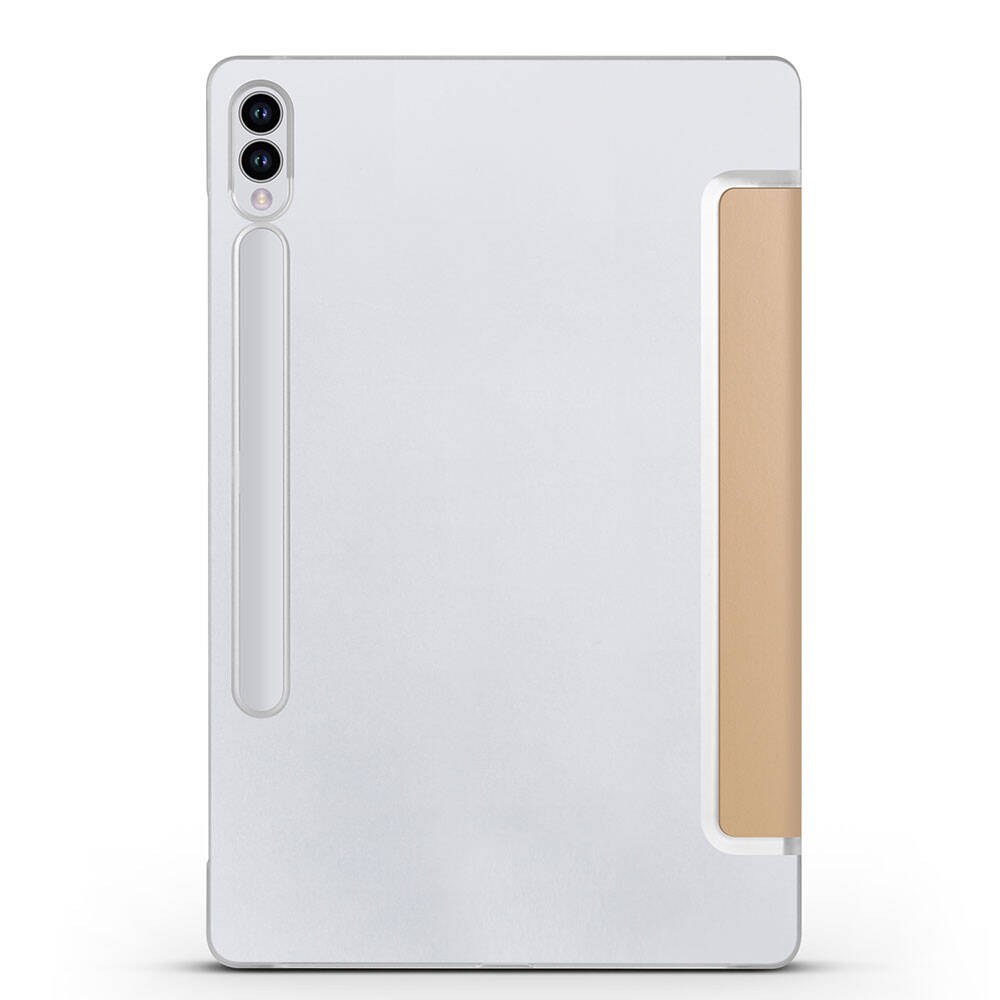 Galaxy Tab S9 FE Plus Zore Smart Cover Standlı 1-1 Kılıf Rose Gold