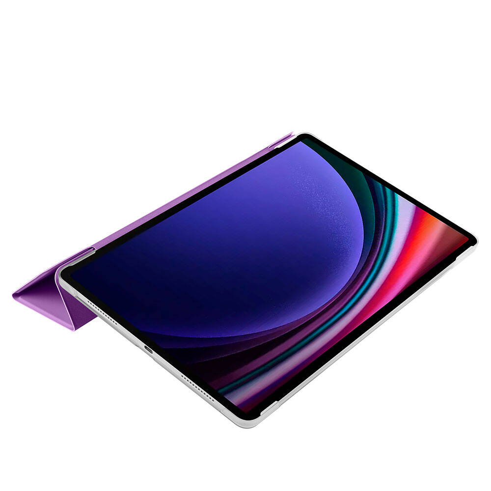 Galaxy Tab S9 FE Plus Zore Smart Cover Standlı 1-1 Kılıf Gri