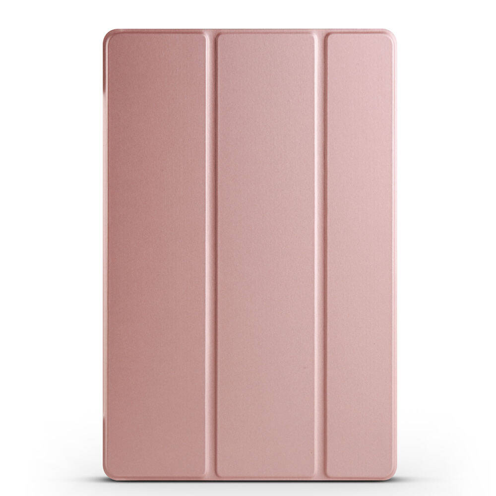 Galaxy Tab S9 FE Plus Zore Smart Cover Standlı 1-1 Kılıf Rose Gold