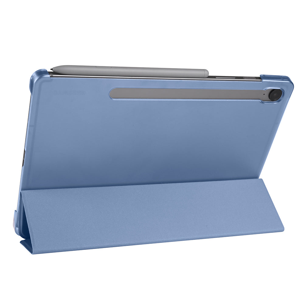 Galaxy Tab S9 FE Zore Smart Cover Kalem Bölmeli Standlı 1-1 Kılıf Lila