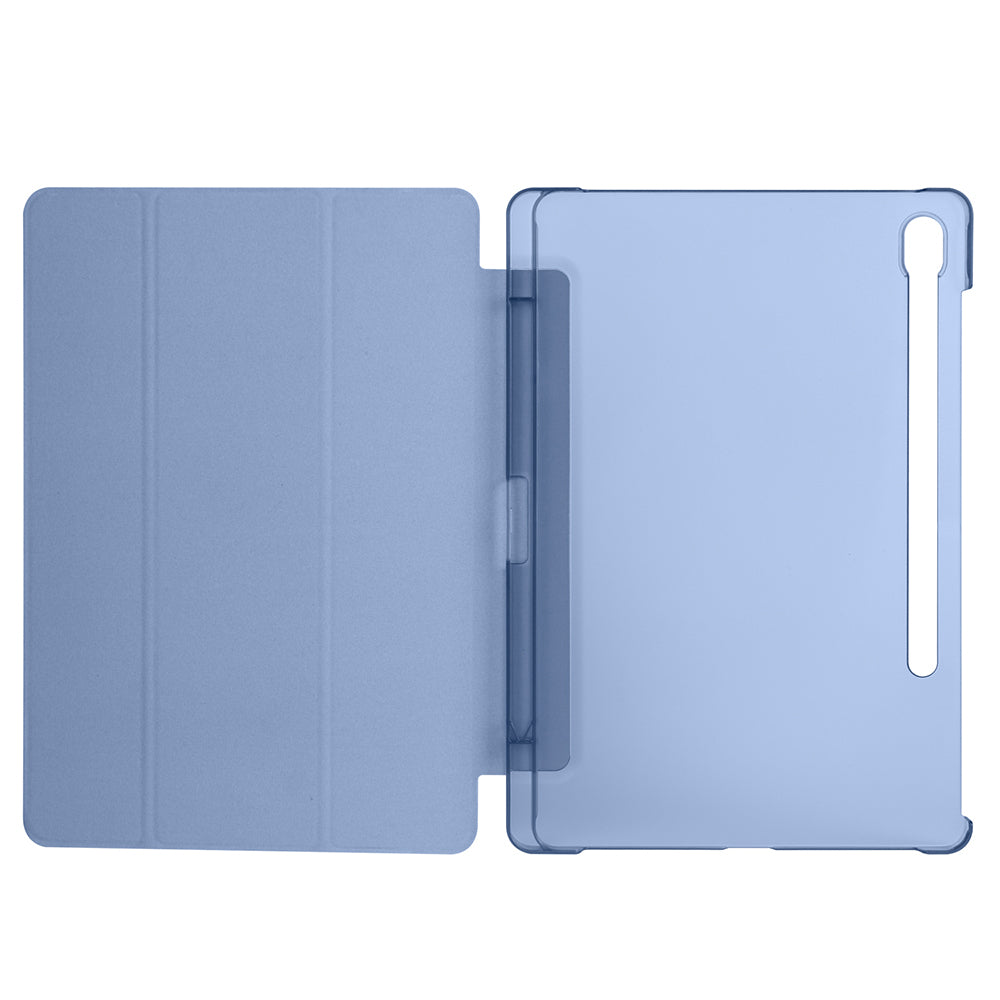 Galaxy Tab S9 FE Zore Smart Cover Kalem Bölmeli Standlı 1-1 Kılıf Lila