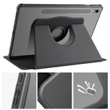 Galaxy Tab S9 Kılıf Zore Termik Kalem Bölmeli Dönebilen Standlı Kılıf Lavendery Gray