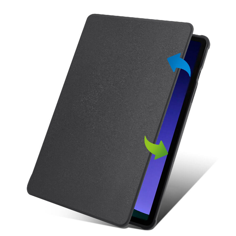 Galaxy Tab S9 Kılıf Zore Termik Kalem Bölmeli Dönebilen Standlı Kılıf Lavendery Gray