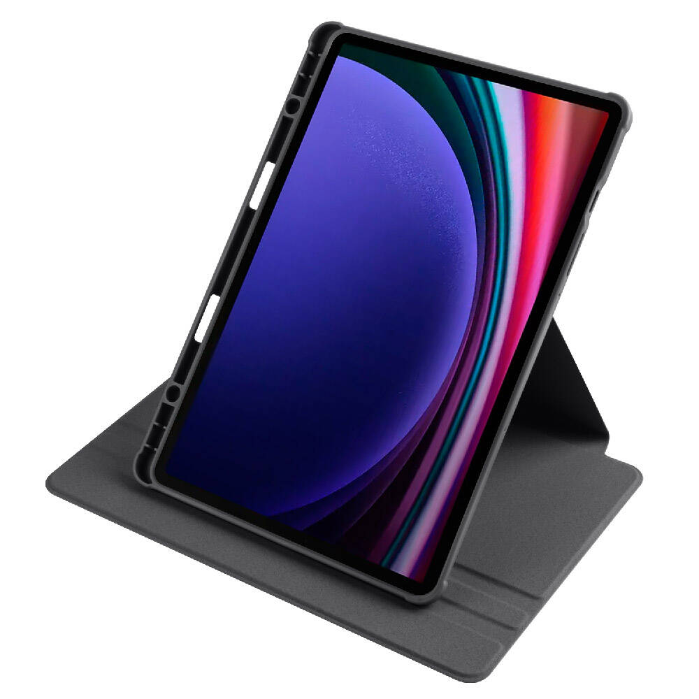Galaxy Tab S9 Kılıf Zore Termik Kalem Bölmeli Dönebilen Standlı Kılıf Lavendery Gray