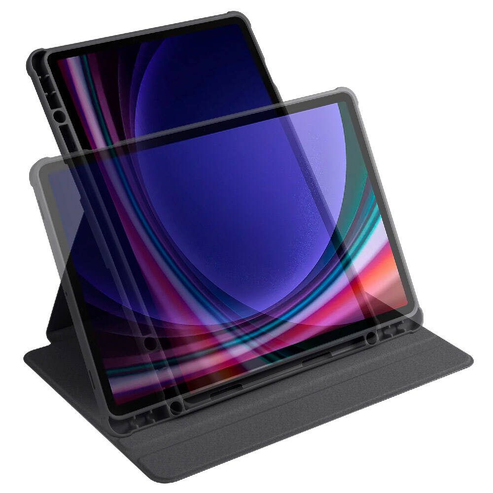 Galaxy Tab S9 Kılıf Zore Termik Kalem Bölmeli Dönebilen Standlı Kılıf Koyu Yeşil