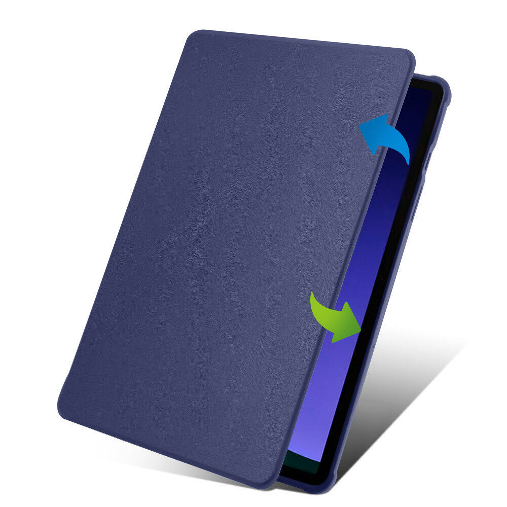 Galaxy Tab S9 Kılıf Zore Termik Kalem Bölmeli Dönebilen Standlı Kılıf Lavendery Gray