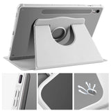 Galaxy Tab S9 Kılıf Zore Termik Kalem Bölmeli Dönebilen Standlı Kılıf Lavendery Gray