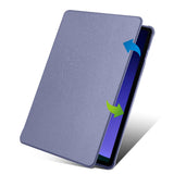 Galaxy Tab S9 Kılıf Zore Termik Kalem Bölmeli Dönebilen Standlı Kılıf Lavendery Gray