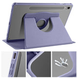 Galaxy Tab S9 Kılıf Zore Termik Kalem Bölmeli Dönebilen Standlı Kılıf Lavendery Gray
