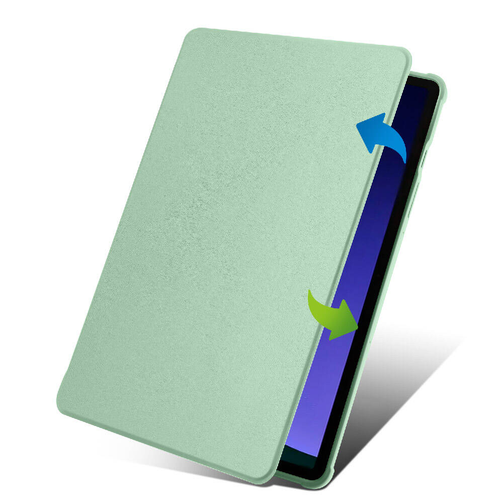 Galaxy Tab S9 Kılıf Zore Termik Kalem Bölmeli Dönebilen Standlı Kılıf Lavendery Gray