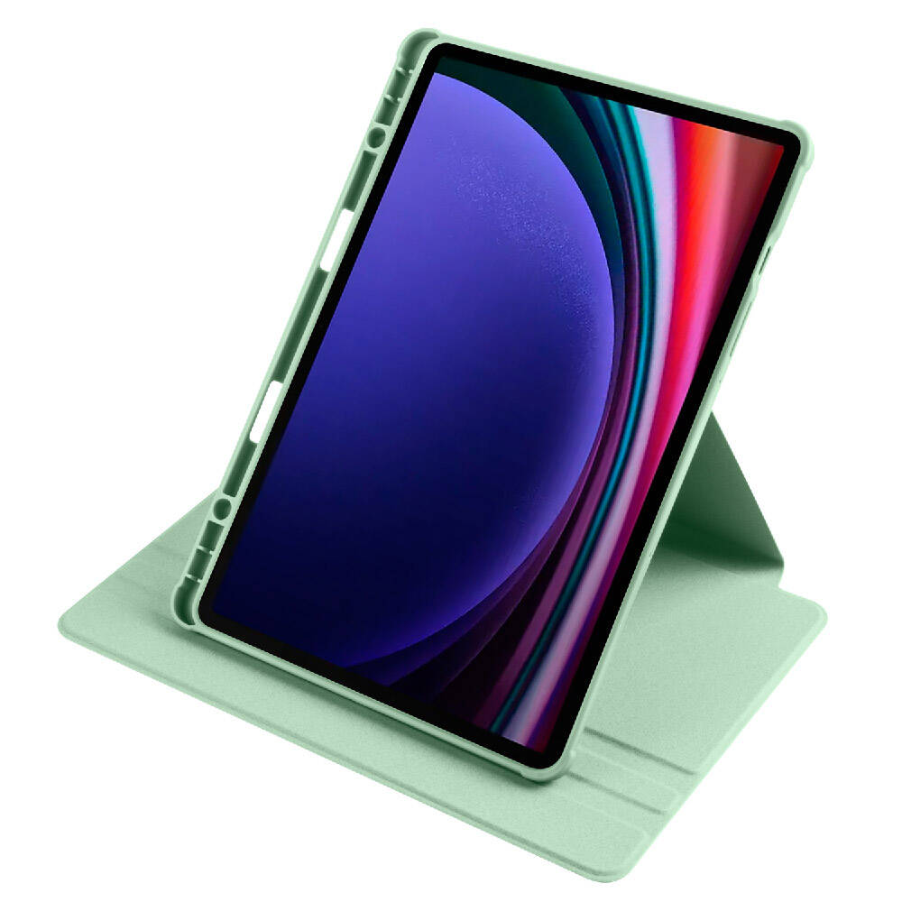 Galaxy Tab S9 Kılıf Zore Termik Kalem Bölmeli Dönebilen Standlı Kılıf Mavi