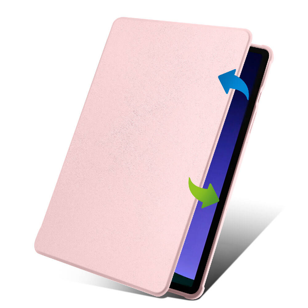 Galaxy Tab S9 Kılıf Zore Termik Kalem Bölmeli Dönebilen Standlı Kılıf Lavendery Gray