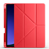 Galaxy Tab S9 Kılıf Zore Tri Folding Kalem Bölmeli Standlı Kılıf Lacivert