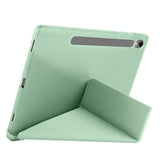 Galaxy Tab S9 Kılıf Zore Tri Folding Kalem Bölmeli Standlı Kılıf Siyah