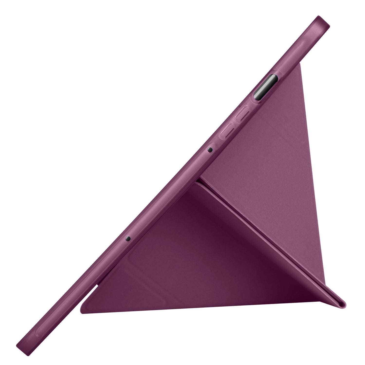 Galaxy Tab S9 Kılıf Zore Tri Folding Kalem Bölmeli Standlı Kılıf Mürdüm