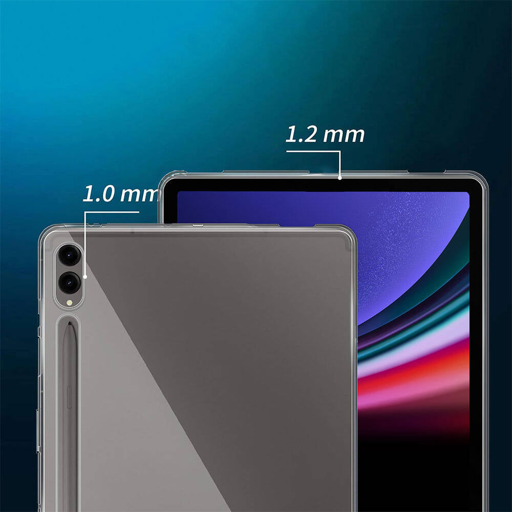 Galaxy Tab S9 Plus Kılıf Zore Tablet Süper Silikon Kapak Renksiz