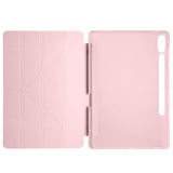 Galaxy Tab S9 Plus Kılıf Zore Tri Folding Kalem Bölmeli Standlı Kılıf Lila