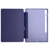 Galaxy Tab S9 Plus Kılıf Zore Tri Folding Kalem Bölmeli Standlı Kılıf Mor