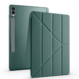 Galaxy Tab S9 Plus Kılıf Zore Tri Folding Kalem Bölmeli Standlı Kılıf Lila