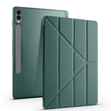 Galaxy Tab S9 Plus Kılıf Zore Tri Folding Kalem Bölmeli Standlı Kılıf Mor