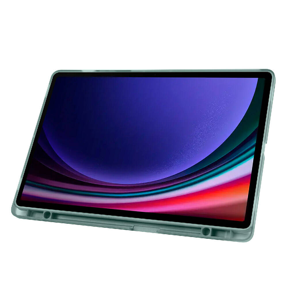 Galaxy Tab S9 Plus Kılıf Zore Tri Folding Kalem Bölmeli Standlı Kılıf Rose Gold