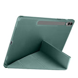 Galaxy Tab S9 Plus Kılıf Zore Tri Folding Kalem Bölmeli Standlı Kılıf Lila